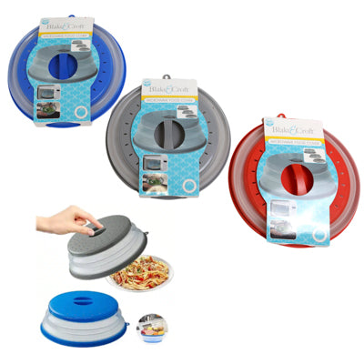 Microwave Food Cover Silicone Collapsible 11in Dia B&c Peggable Tcd