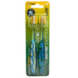 Two Pack V Max Kids Toothbrushes with Happy Monsters + Dinosaur Design