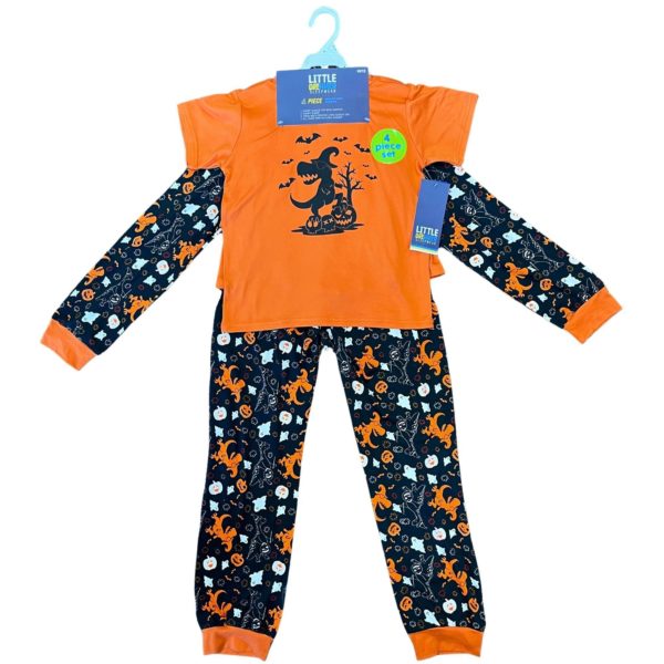 Little Dreamer Sleepwear 4 Piece Halloween Pajama Set in Sizes 7/8-14/16