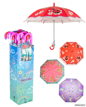 26" Printed Children's Umbrellas w/ Retail Display - Ladybug