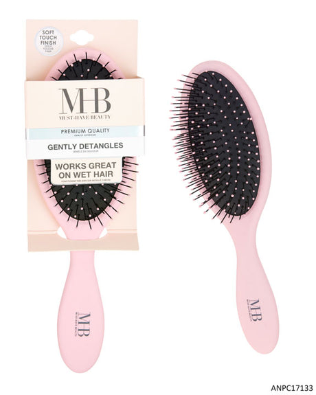 MHB (Must Have Beuaty) Premium Soft Touch Oval Cushion Brush w/ Wet Brush