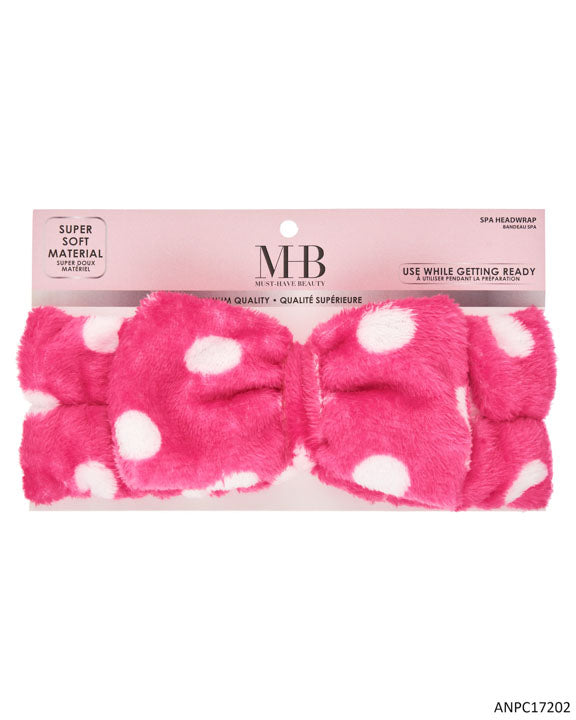 MHB (Must Have Beuaty) Premium Terry Cloth Headwraps - Polka Dot Print