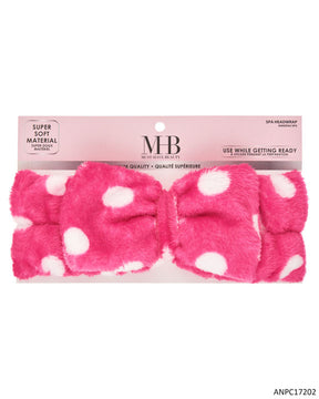 MHB (Must Have Beuaty) Premium Terry Cloth Headwraps - Polka Dot Print