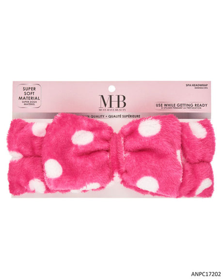 MHB (Must Have Beuaty) Premium Terry Cloth Headwraps - Polka Dot Print
