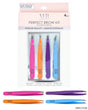 MHB (Must Have Beuaty) Premium Soft Touch Perfect Brow Tweezer Set - Assorted Colors - 4-Pack