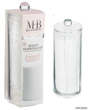 MHB (Must Have Beuaty) Premium 65 PC.Make-Up Pads w/ Beauty Essential Organizer