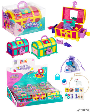 Lock & Key Toy Treasure Chest w/ Retail Display