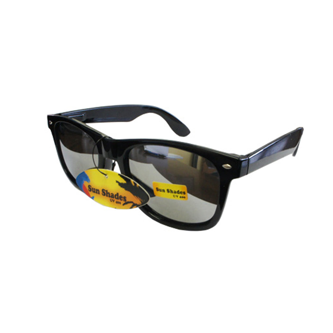 Black Spring Temple Wayferer Mirror Sunglasses