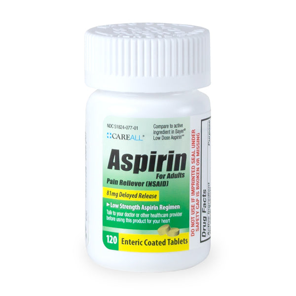 CareALL Adult Low Dose 81 mg. Baby Aspirin, 120/bt