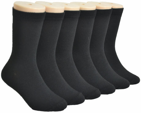 Boy's & Girl's Novelty Crew Socks - Black - 3-Pair Packs - Sizes 6-8