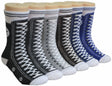 Boy's & Girl's Novelty Crew Socks - Sneaker Print - 3-Pair Packs - Sizes 4-6