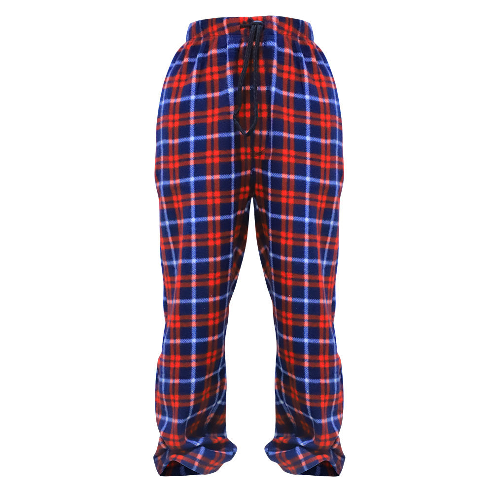 Men's Plaid Flannel Pajama Pants - Red & Blue - Sizes Small-2XL