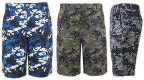 Men's 21" Amphibian Shorts w/ Front Side Pockets - Camouflage Prints - Sizes 30-40