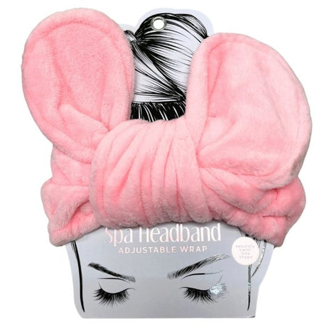 Blush Beauty Pink Adjustable Wrap Tie Spa Headband