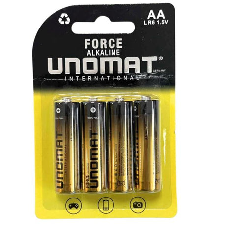 Unomat 4 Pack AA Alkaline Batteries