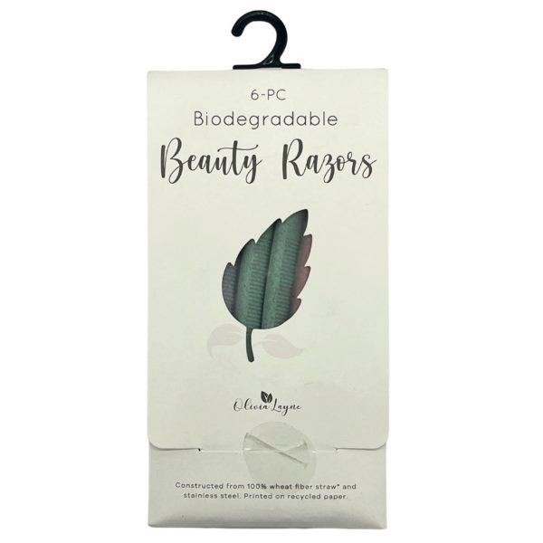 OliviaLayne 6 Pack Biodegradable EB Razors in Purple