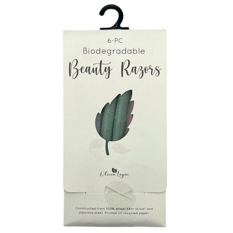 OliviaLayne 6 Pack Biodegradable EB Razors in Purple