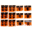 Spider Flocked Single 4" Or 4pk - 3" Brown/ Blk W/ Glitter Trim Asst