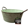 Metal Flower Pot with Handles