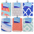 Dish Cloth Microfiber 3pk 11.8 Sq In 2 Print + 1 Coord Solid Per Set 6 Asst Tcd/ Hook