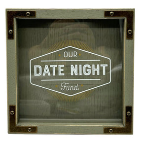8"x8" Decorative Our Date Night Fund Box Decor Bank