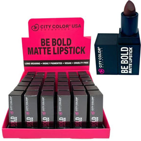 City Color Expresso Be Bold Matte Lipstick In Countertop Display