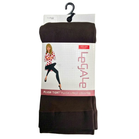 Legale Plush Lined Leggings Size S/M Brown