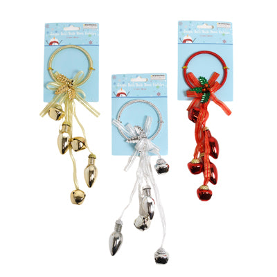 Door Greeter Jingle Bell/bulb 11in 3ast Color Xmas Tcd