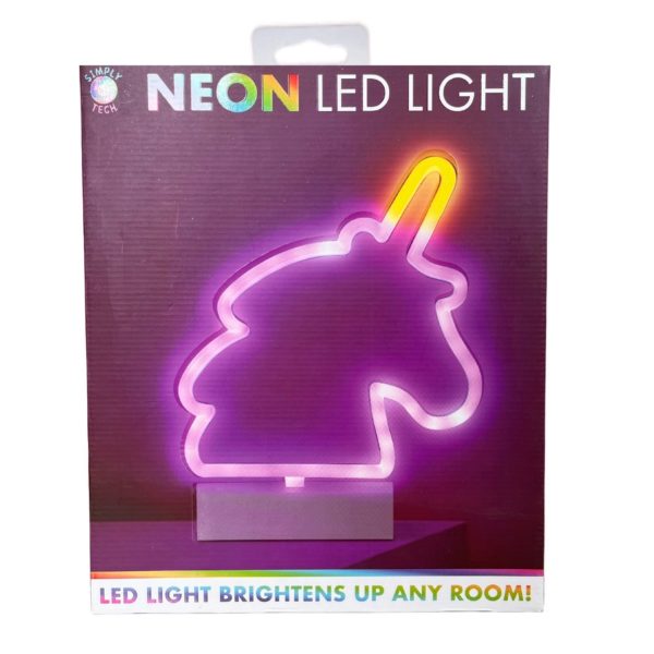 Simplytech Unicorn Shaped Neon LED Lamp with On/Off Switch