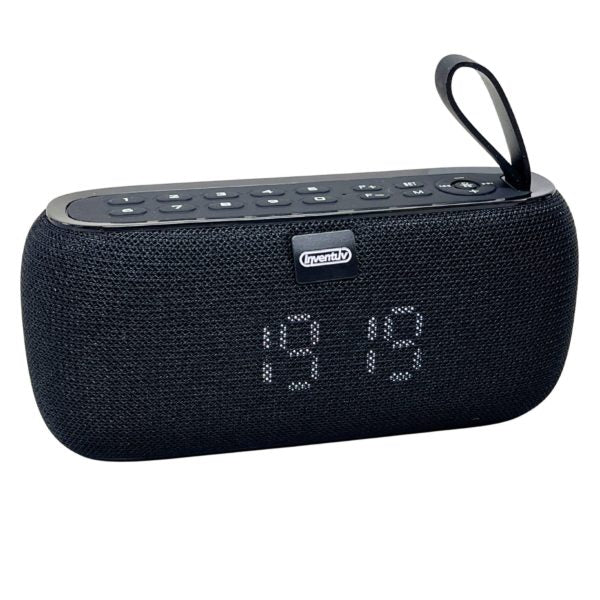Sundial Wireless Bluetooth Portable Speaker with Strap in Black