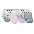 Pickle And Dot 8 Pack Infant Socks in  Assorted Sizes 6-24 Months with Pink and Gray Design