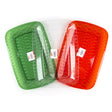 Serving Tray Crystal Look Rectangle 16inl Red/green/clear Upc Label 10.43"x15.94" Case Cut Display