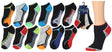 Boy's Cushioned Low Cut Socks w/ Arch Support - Urban Sport Prints - Size 6-8 - 3-Pair Packs