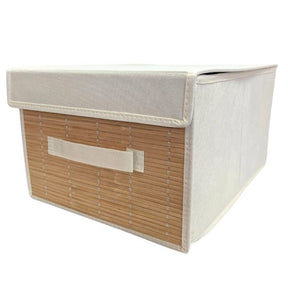 Foldable Fabric Storage Bin with Lid Collapsible Organizer Box