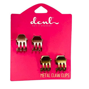 DCNL 4 Count Satin Metallic Mini Claw Clips