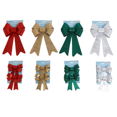 Bow Brushed Look Pvc 2pk 4x5 1pk 6x10 4ast Clrs Xm/tcd