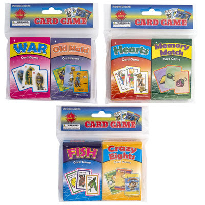 Card Game 3ast 2pk Old Maid-war/fish-crazy8/memory-hearts Pb/ins
