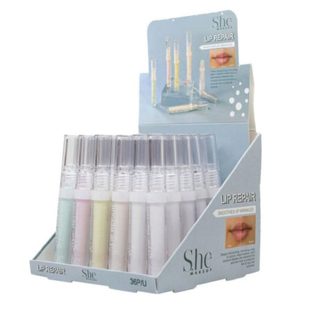 She Makeup Lip Repair Smoothing Lip Gloss in Countertop Display