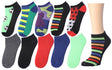 Teen Boy's/Women's No Show Socks - Assorted Prints - Size 9-11 - 10-Pair Packs