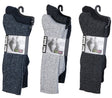 Women's Wool Blend Marled Ribbed Knit Thermal Boot Socks - Size 9-11 - 2-Pair Packs