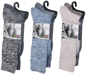 Women's Marled Ribbed Knit Thermal Boot Socks - Size 9-11 - 2-Pair Packs