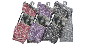 Women's Marled Ribbed Knit Thermal Boot Socks - Size 9-11 - 2-Pair Packs