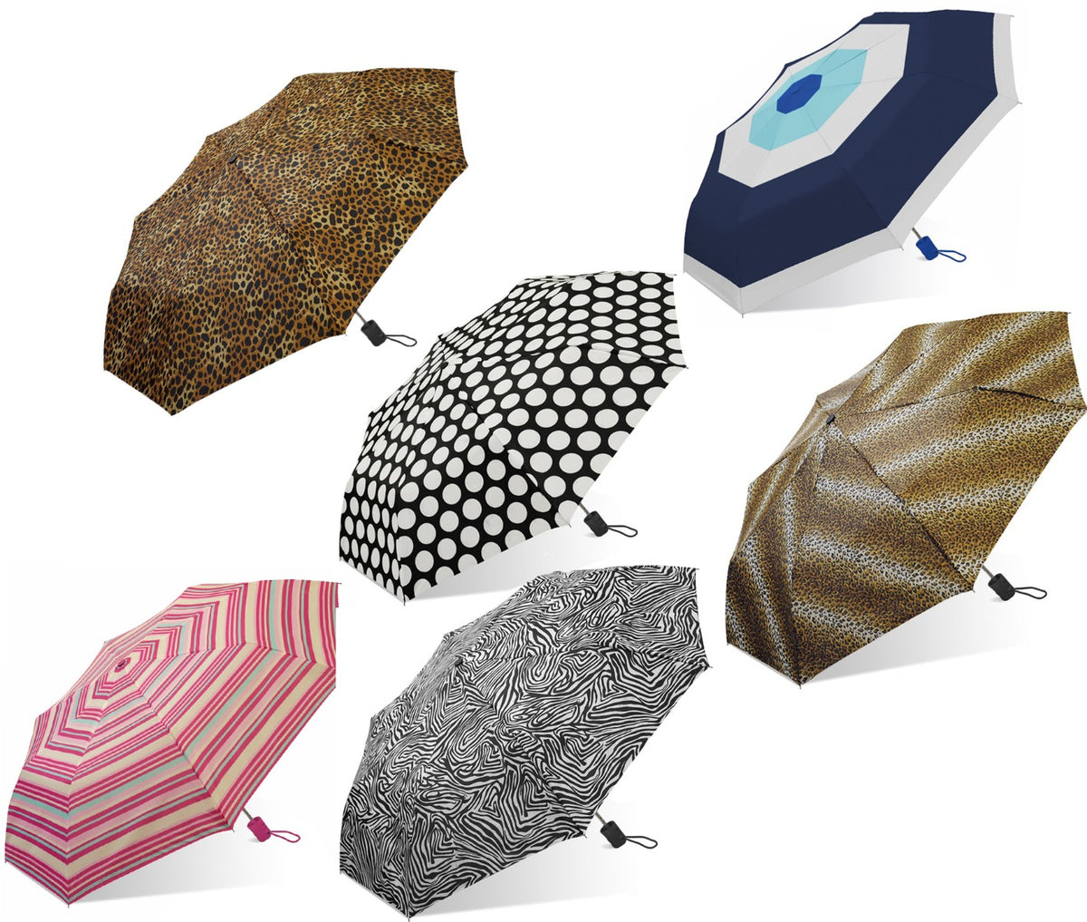 Weather Zone 42"  Automatic Open Supermini Umbrellas - Prints