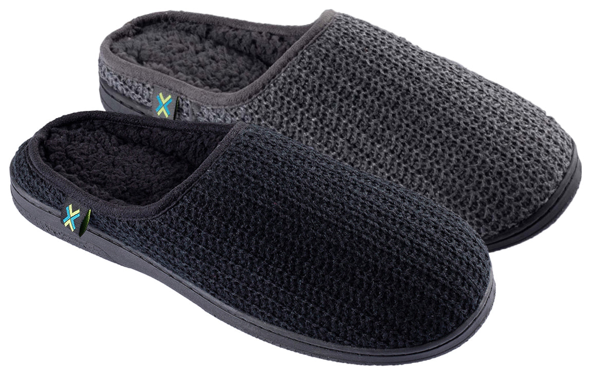 Men's Knit Clog Slippers w/ Sherpa Lining