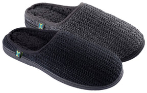 Men's Knit Clog Slippers w/ Sherpa Lining