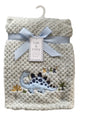 30 x 40 Embroidered Applique Baby Blankets - Dinosaur Print