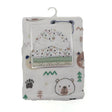 31 x 40 Printed Baby Flannel Blanket & Newborn Hat Sets - Forest Bear Print