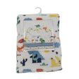 30 x 40 Printed Baby Flannel Blanket & Newborn Hat Sets - Colorful Dinosaur Print