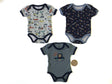 Printed Baby Rompers - 3-Packs - Cars & Shapes