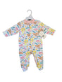Printed Newborn Onesies w/ Zipper - 0-9M - Jungle Animals